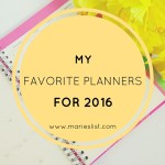 My Favorite Planners for 2016